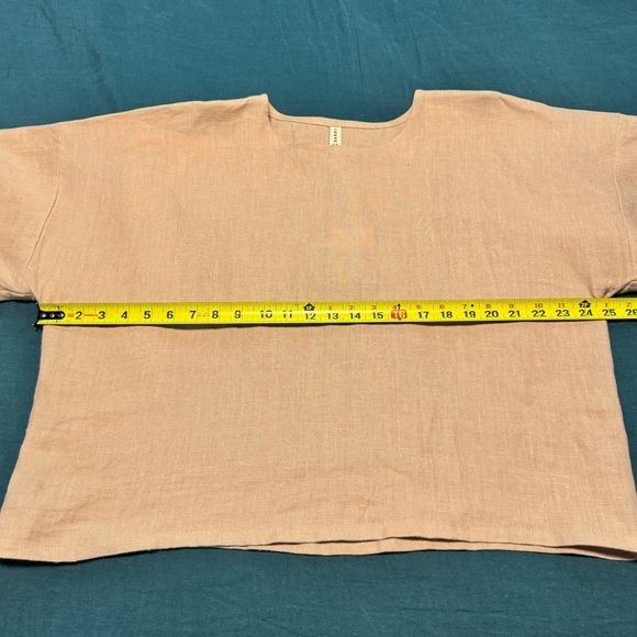 Like new Eli & Barry Puff Top 01 100% linen natural fibers balloon sleeve M L XL - Picture 10 of 15